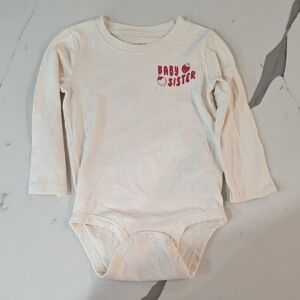 Carter's Cream Bodysuit Soft Cotton Long Sleeve